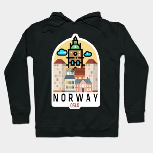 Oslo Norway Sticker, Travel Sticker For Norway lovers Hoodie